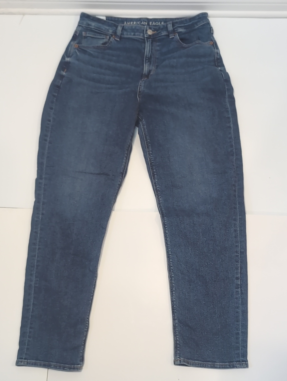 American Eagle Mom Jean High Rise Size 8 Long Blue